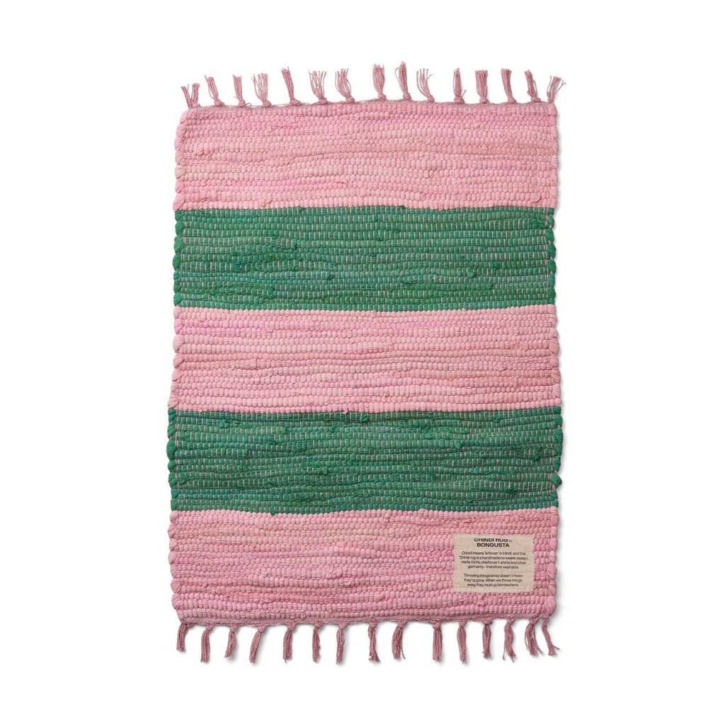 Chindi Rug - Pink/Grass 45x60cm