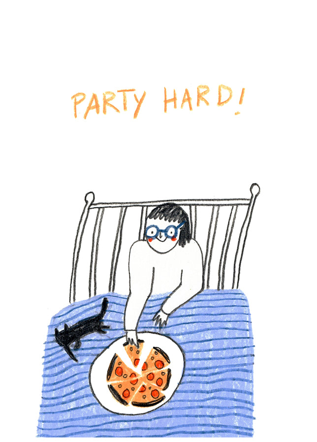 Postkarte "PARTY HARD"