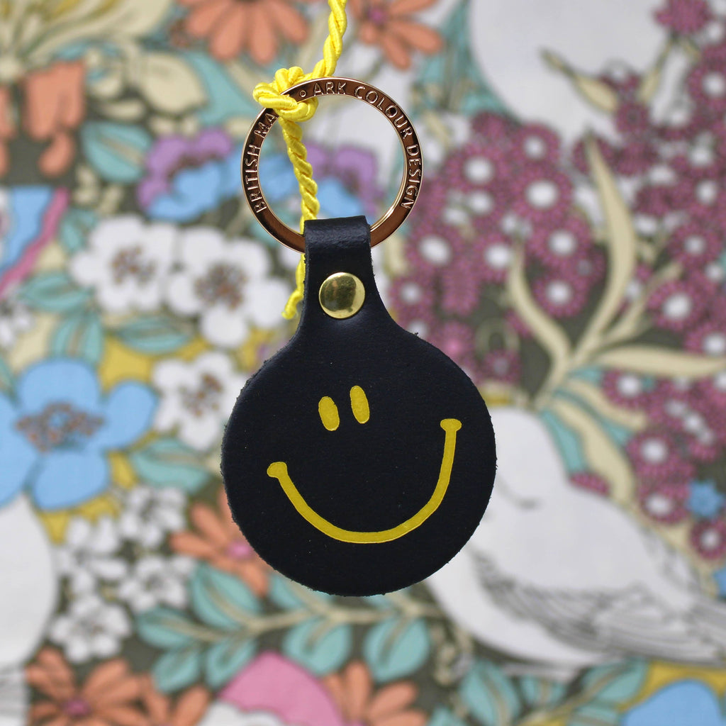 Schlüsselanhänger "Smilie Face" Koralle