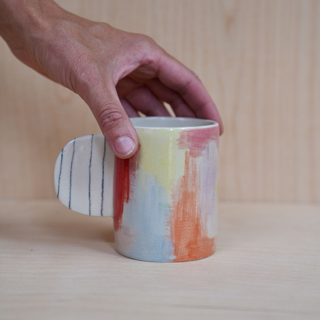 Keramik Unikat-Kunst Tasse "Free Jazz" - #02