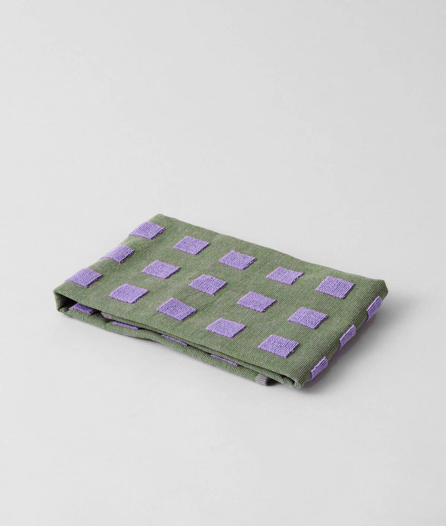 Geschirrtuch "Squares" Olive/Lilac