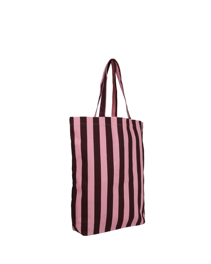 Tasche "Stripes" Schoko/Rose