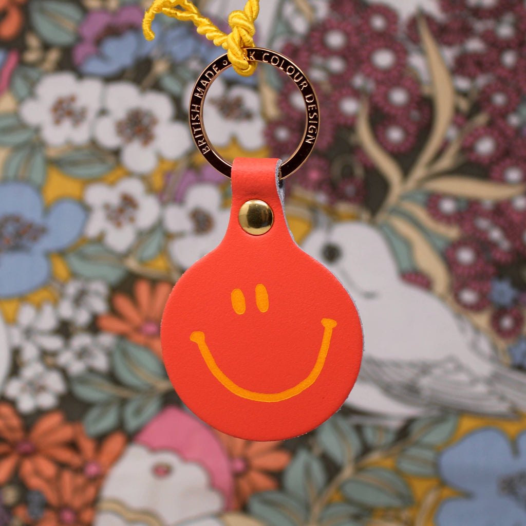 Schlüsselanhänger "Smilie Face" Blassrosa