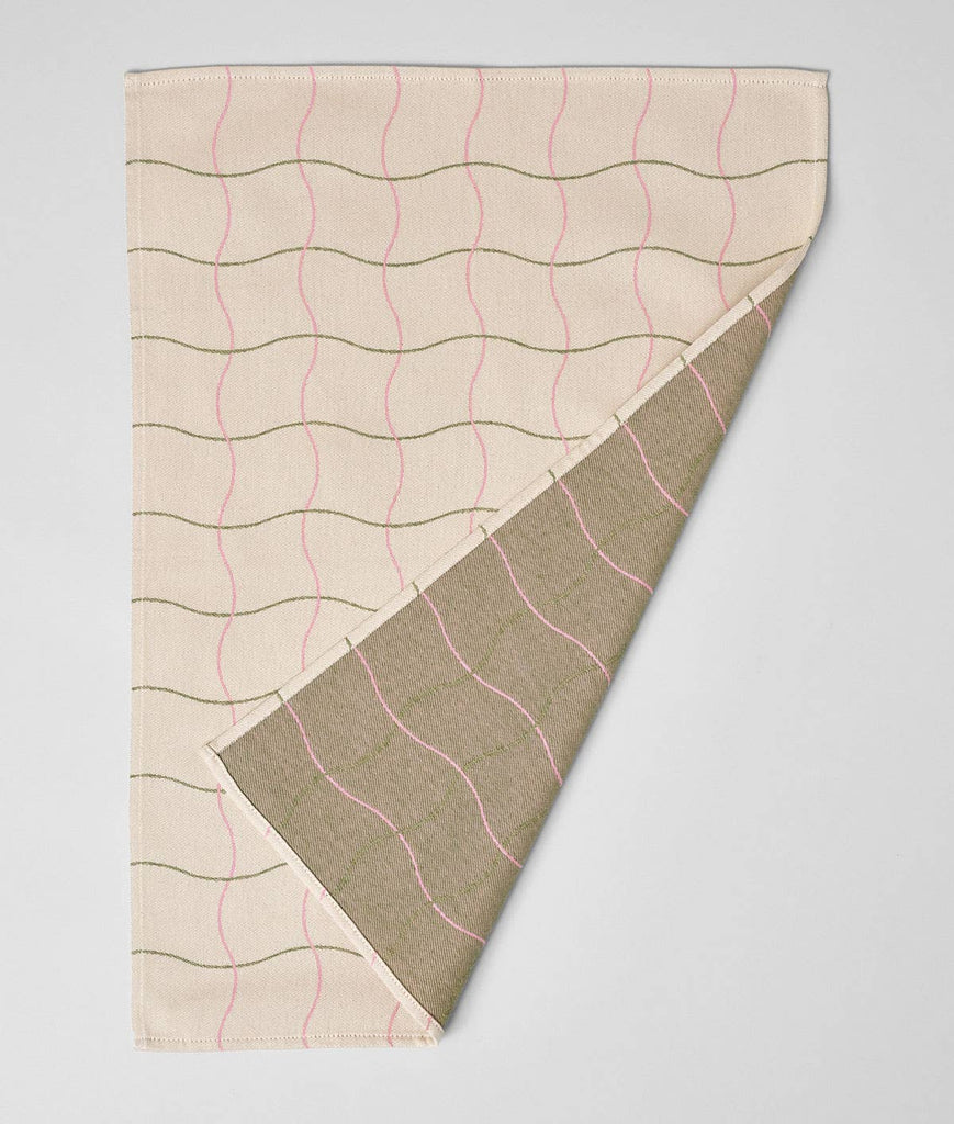 Geschirrtuch "Wave Grid" Natural