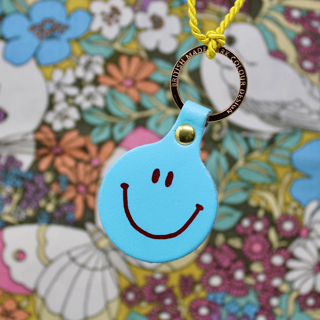 Schlüsselanhänger "Smilie Face" Koralle