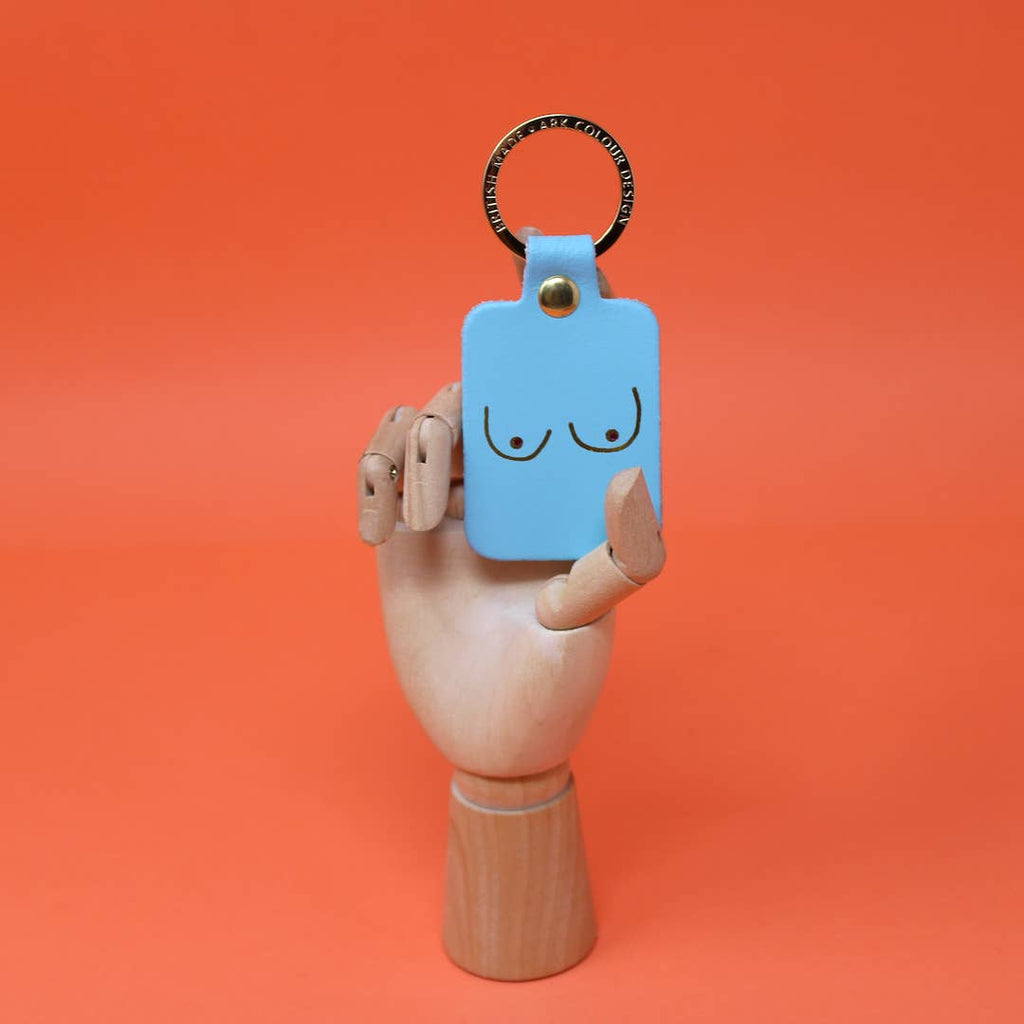 Schlüsselanhänger Leder "Boob" Blassrosa