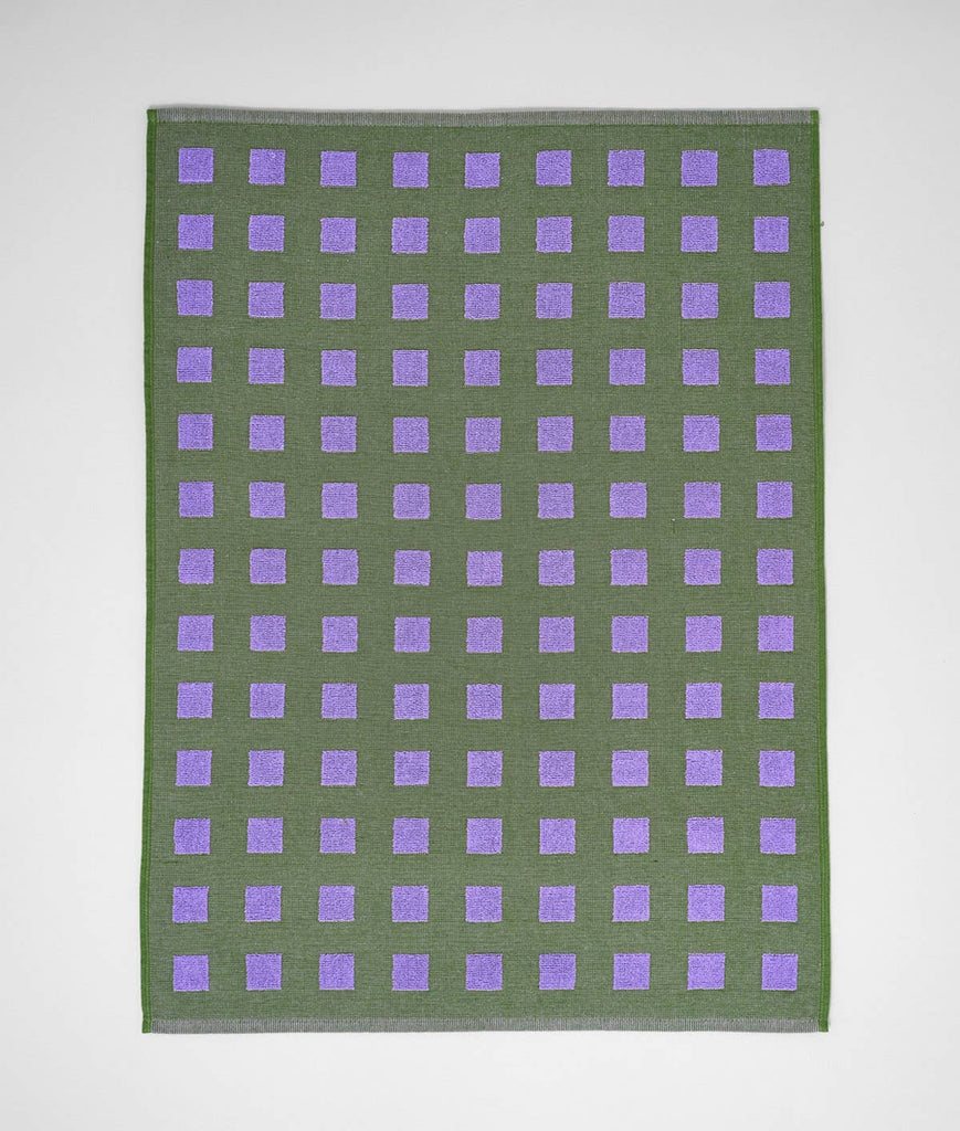 Geschirrtuch "Squares" Olive/Lilac