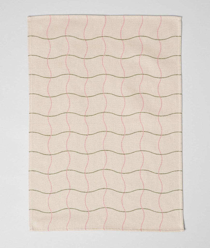 Geschirrtuch "Wave Grid" Natural