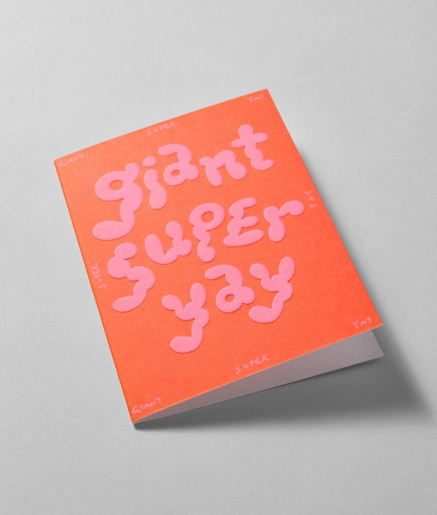 Klappkarte „Giant Super Yay“