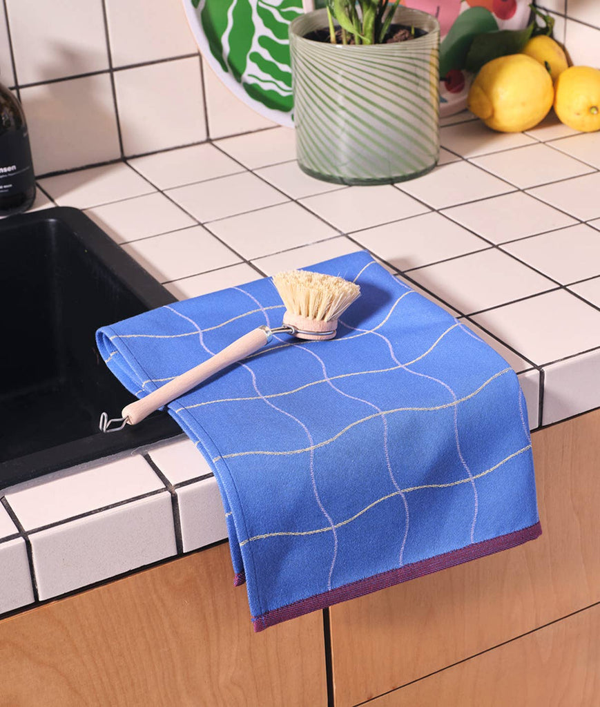 Geschirrtuch "Wave Grid" Blue