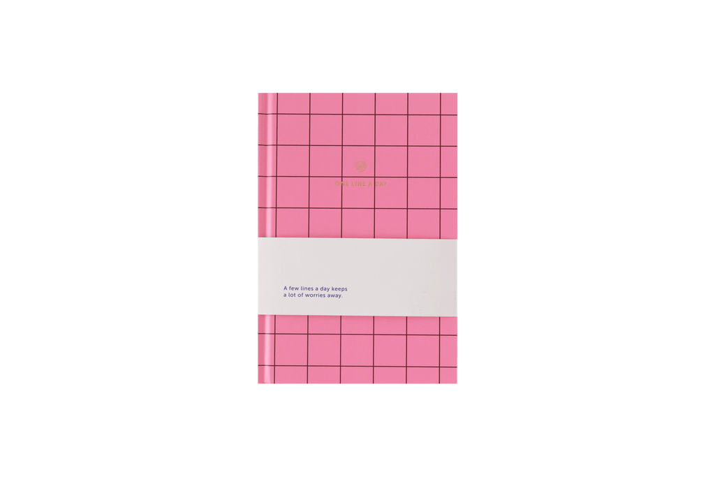Journal "One Line A Day" Checkered Pink