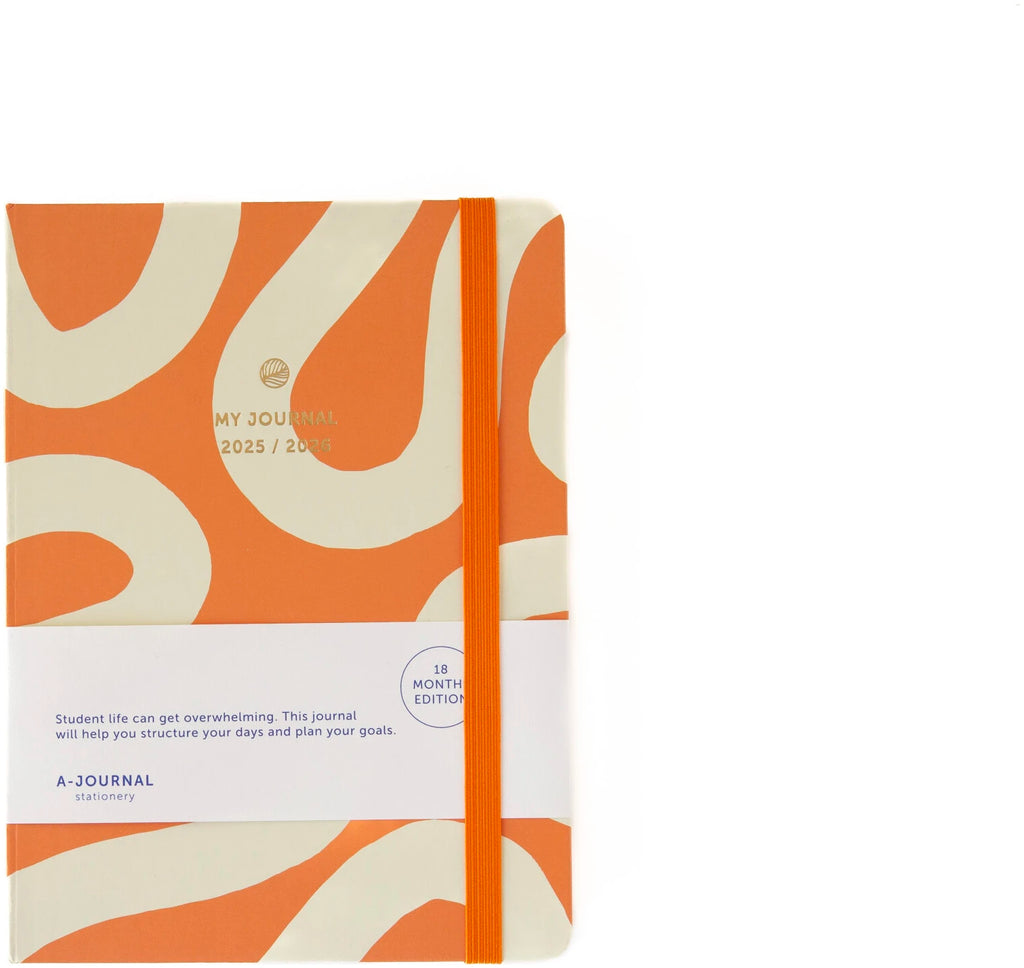 Journal Diary-Kalender 2025/2026 "Flow Orange" 18 Monate