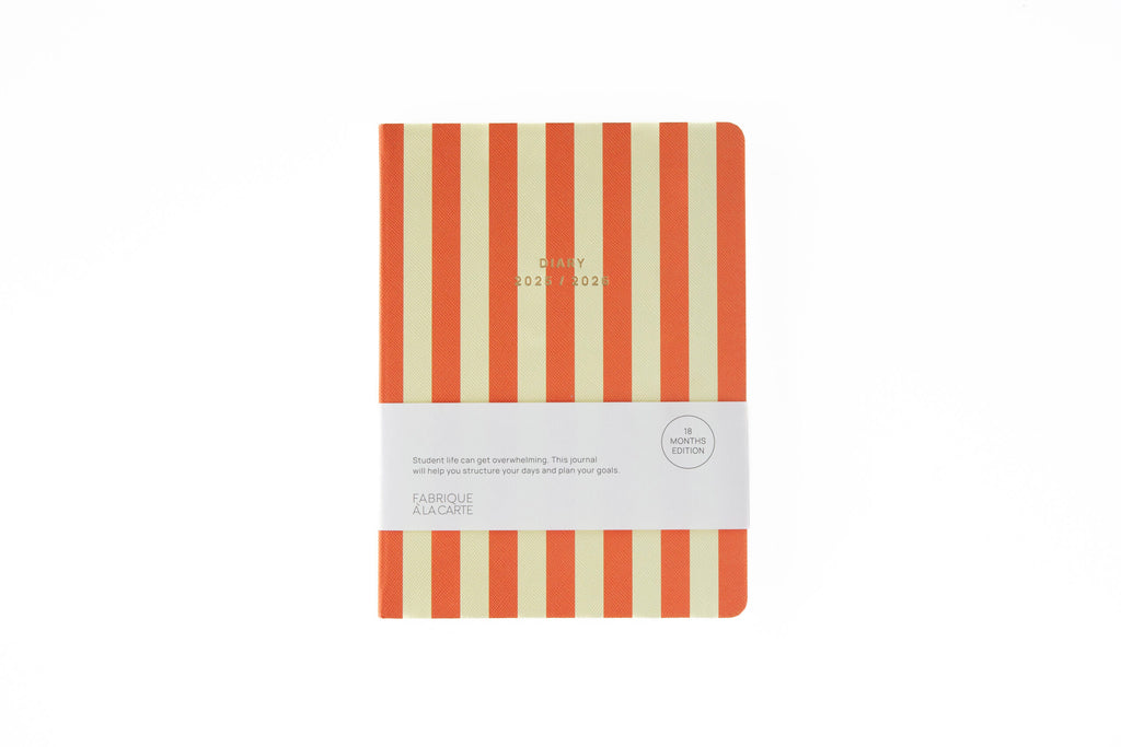 Fabrique Diary-Kalender 2025/2026 "Stripes Orange" 18 Monate