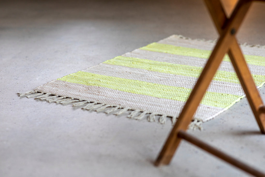 Chindi Rug - Neon Yellow/Creme 140x200cm