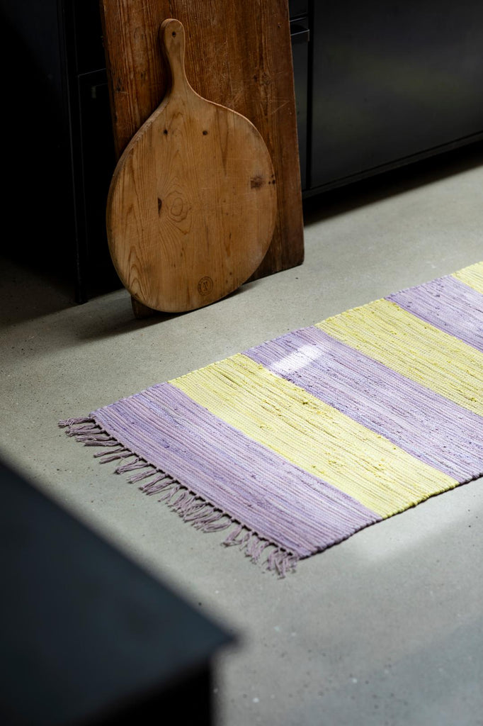 Chindi Rug - Lilac/Neon Yellow 60x90cm