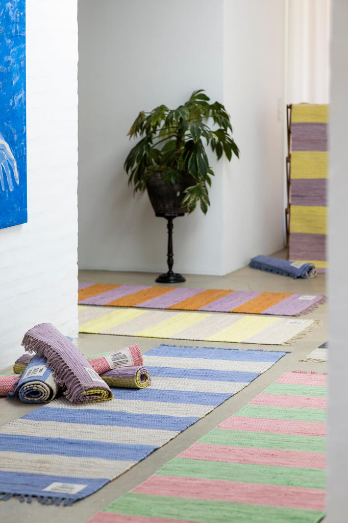 Chindi Rug - Lilac/Neon Yellow 60x90cm