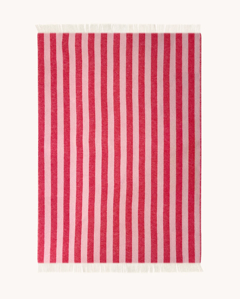 Wolldecke - "Candy Wrap Blanket" Pink/Cherry