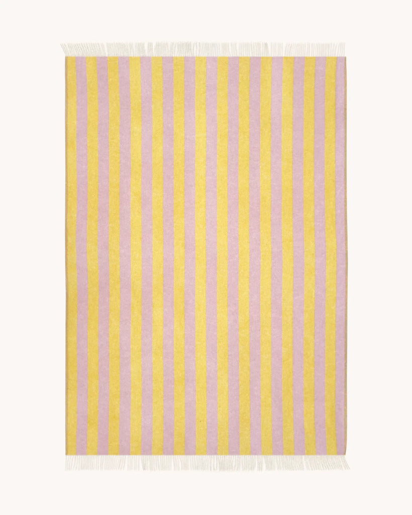 Wolldecke - "Candy Wrap Blanket" Pink/Yellow