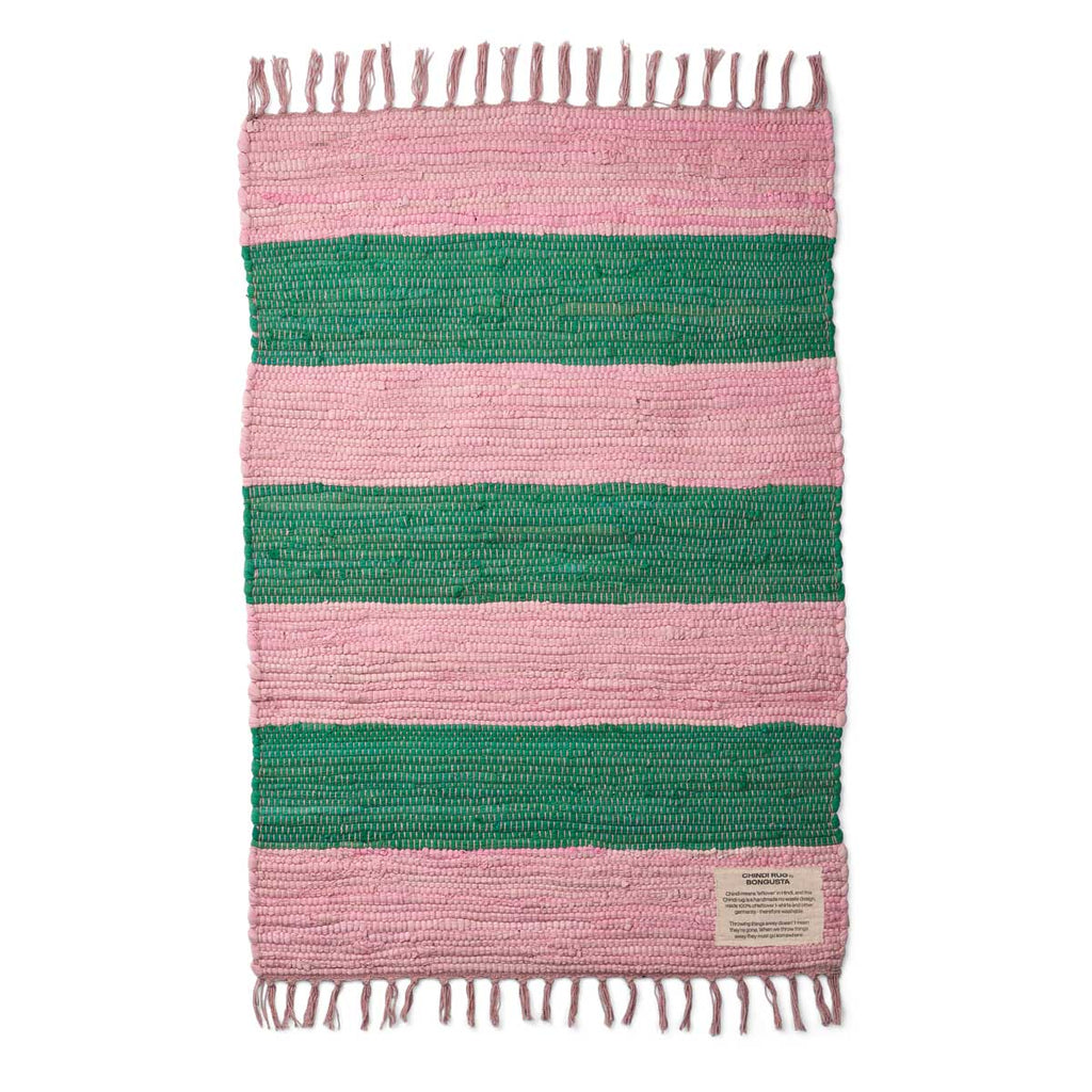 Chindi Rug - Pink/Grass 60x90cm