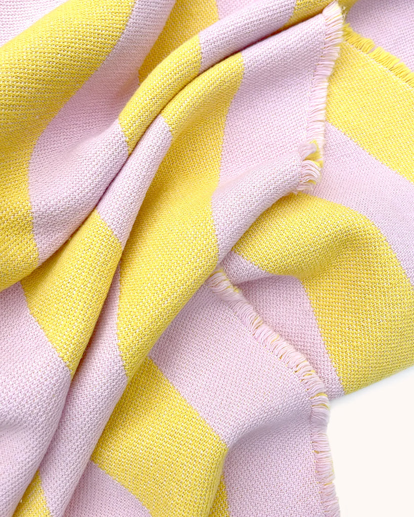 Baumwolldecke - "Candy Wrap" Yellow/Pink