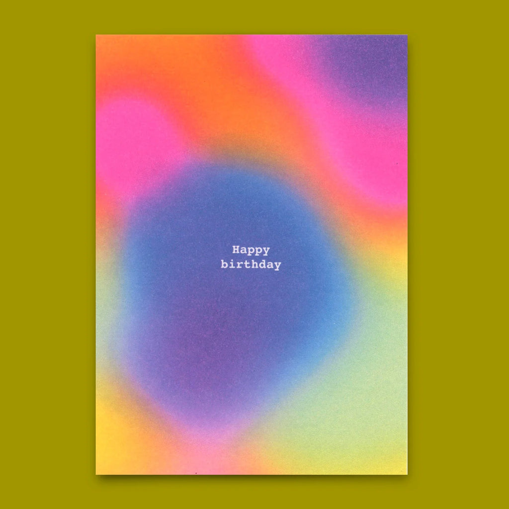 Postkarte "Happy Birthday Bunt"
