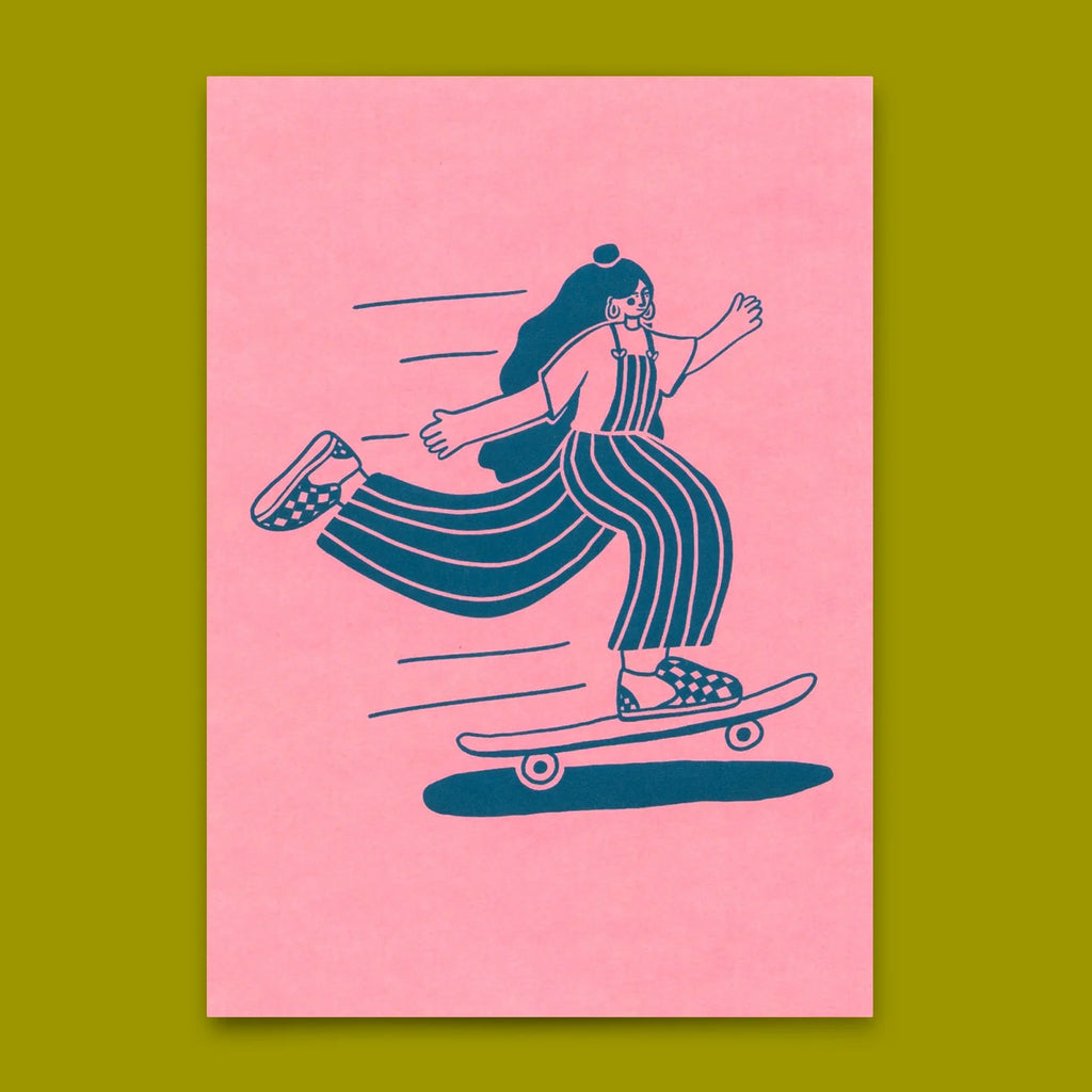 Postkarte "Skate Girl"