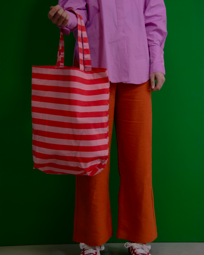 Tasche "Stripes" Rot/Litschi