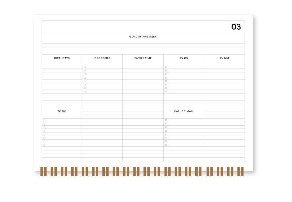 Wandkalender 2025 "Family Planner" - Stripes