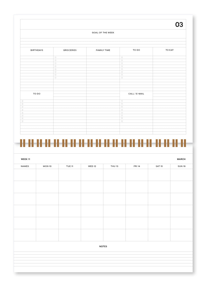 Wandkalender 2025 "Family Planner" - Stripes