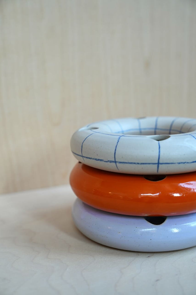 Keramik Adventskranz "Franz" Rot-Orange