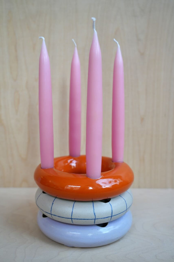 Keramik Adventskranz "Franz" Rot-Orange