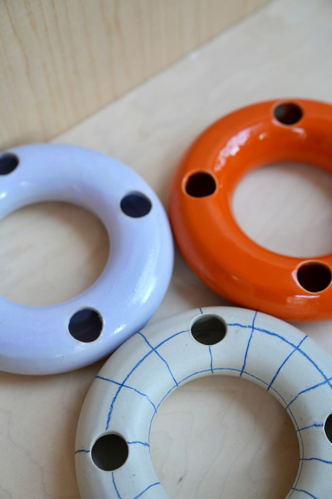 Keramik Adventskranz "Franz" Lilac