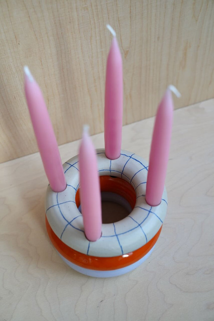 Keramik Adventskranz "Franz" Karo