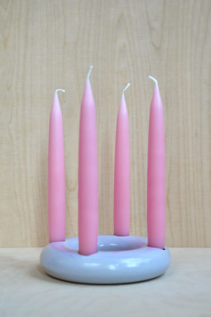 Keramik Adventskranz "Franz" Lilac