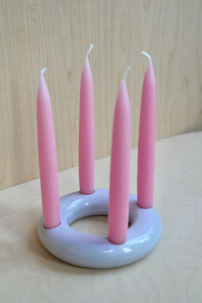 Keramik Adventskranz "Franz" Lilac