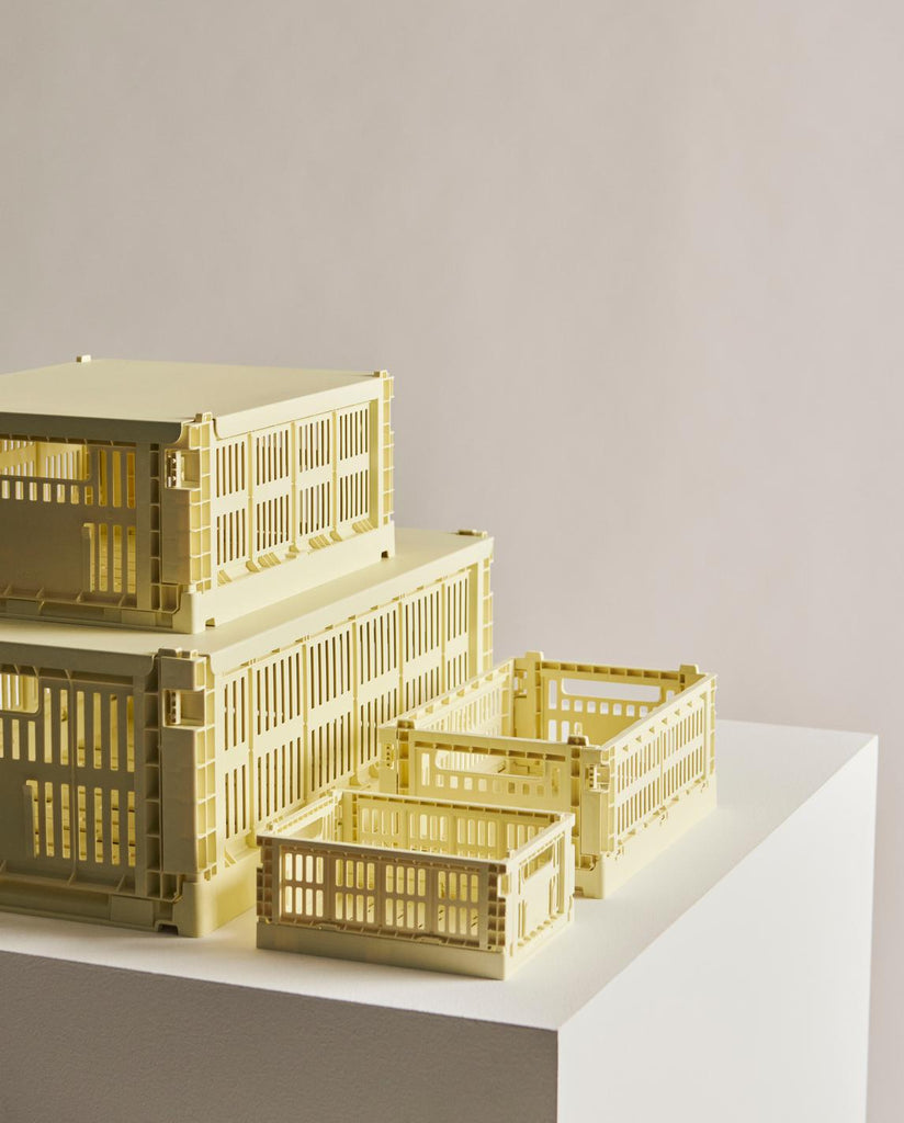 HAY Klappbox "Crate" Light Yellow - S