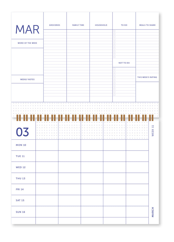 Wandkalender 2025 "Family Planner" - Beige