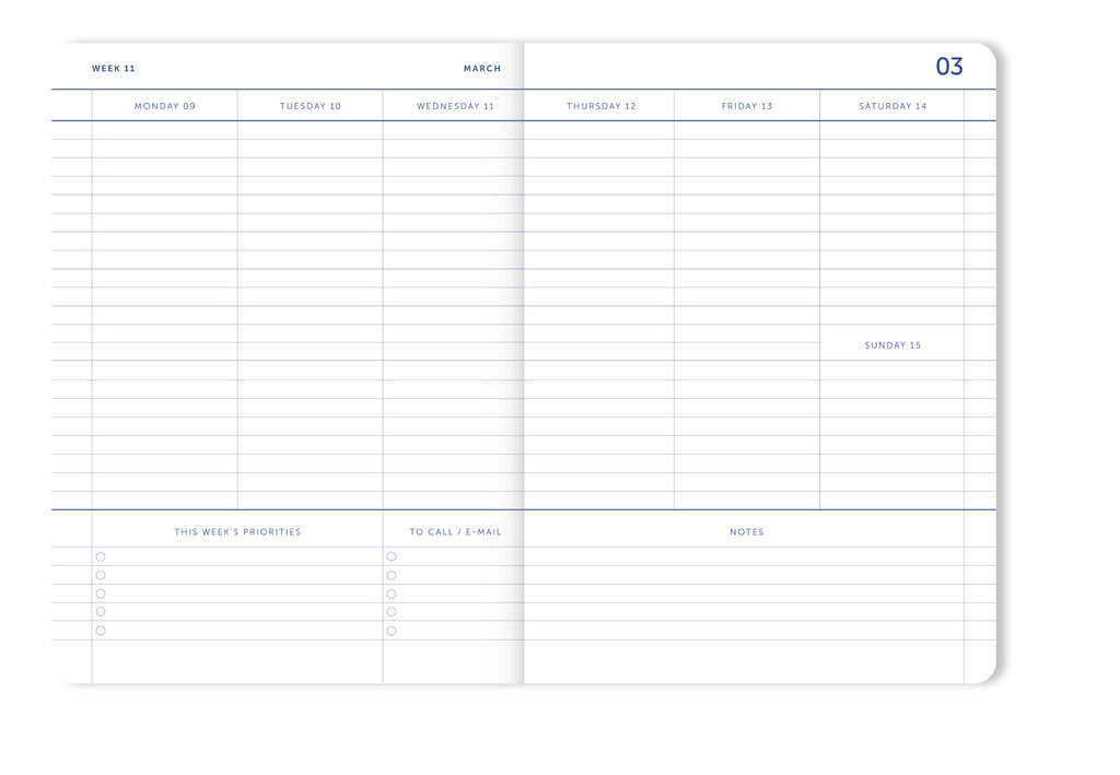 Journal Diary-Kalender 2025/2026 "Lilac Checkered" 18 Monate