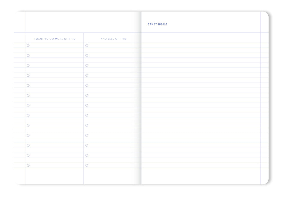 Journal Diary-Kalender 2025/2026 "Flow Blue" 18 Monate