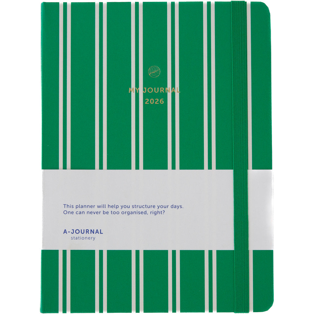 Kalender 2026 "My Journal" Stripes Green
