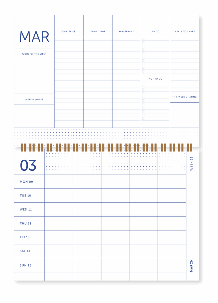 Kalender 2026 "Family Planner" Flow Blue