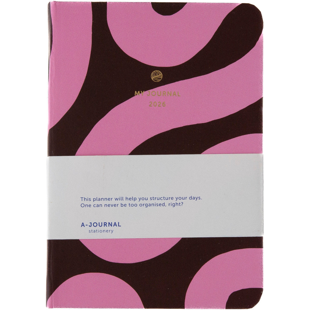Kalender 2026 "My Journal A6" Flow Bordeaux