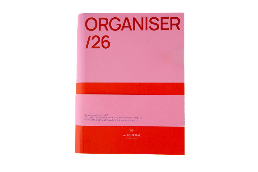 Spiral Organizer Kalender 2026 "Pink Red"