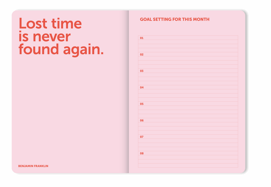 Spiral Organizer Kalender 2026 "Pink Red"