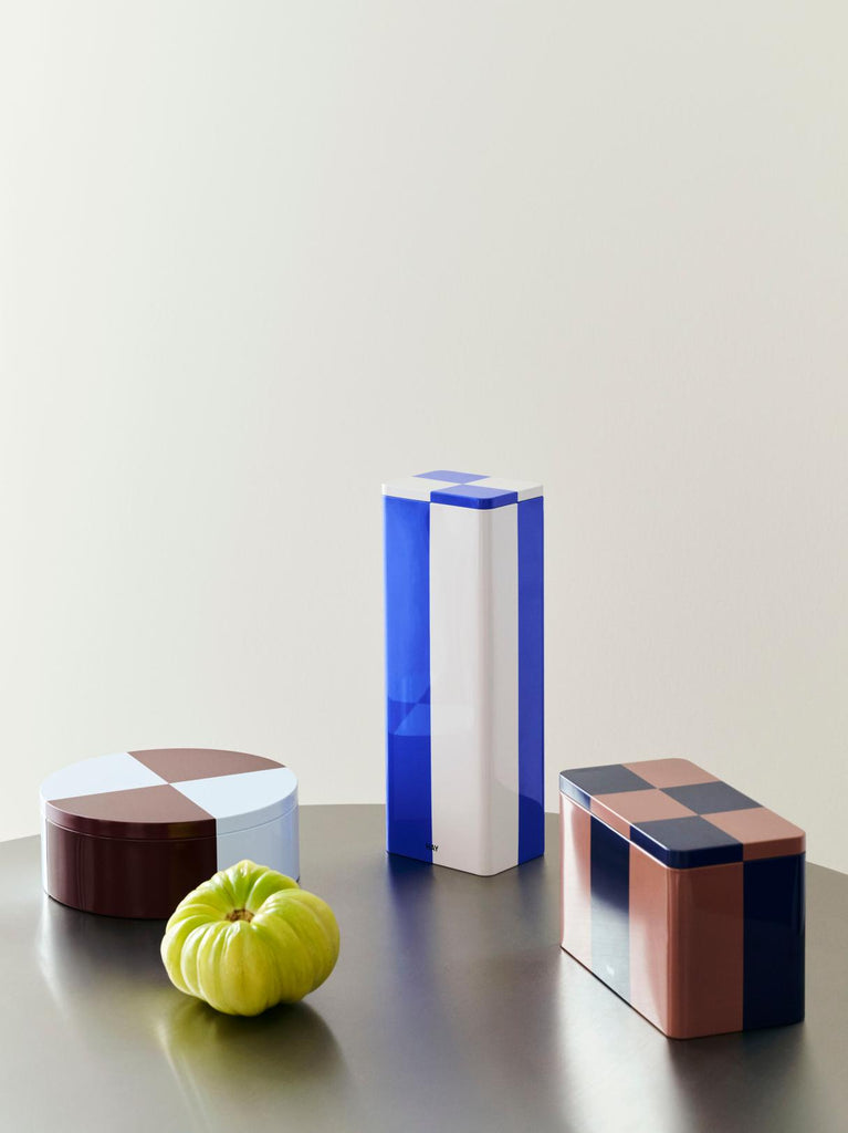 HAY Vorratsdose "Tin Container Medium" Blue/Brown