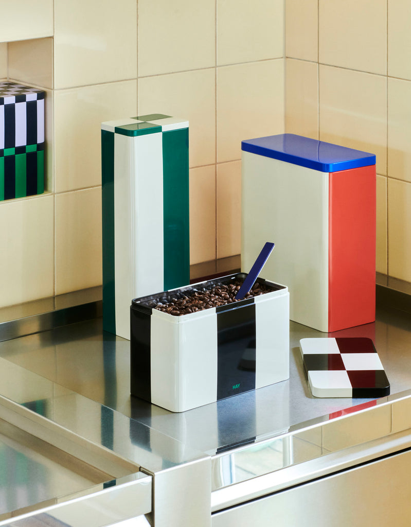 HAY Vorratsdose "Tin Container Slim" Blue/White