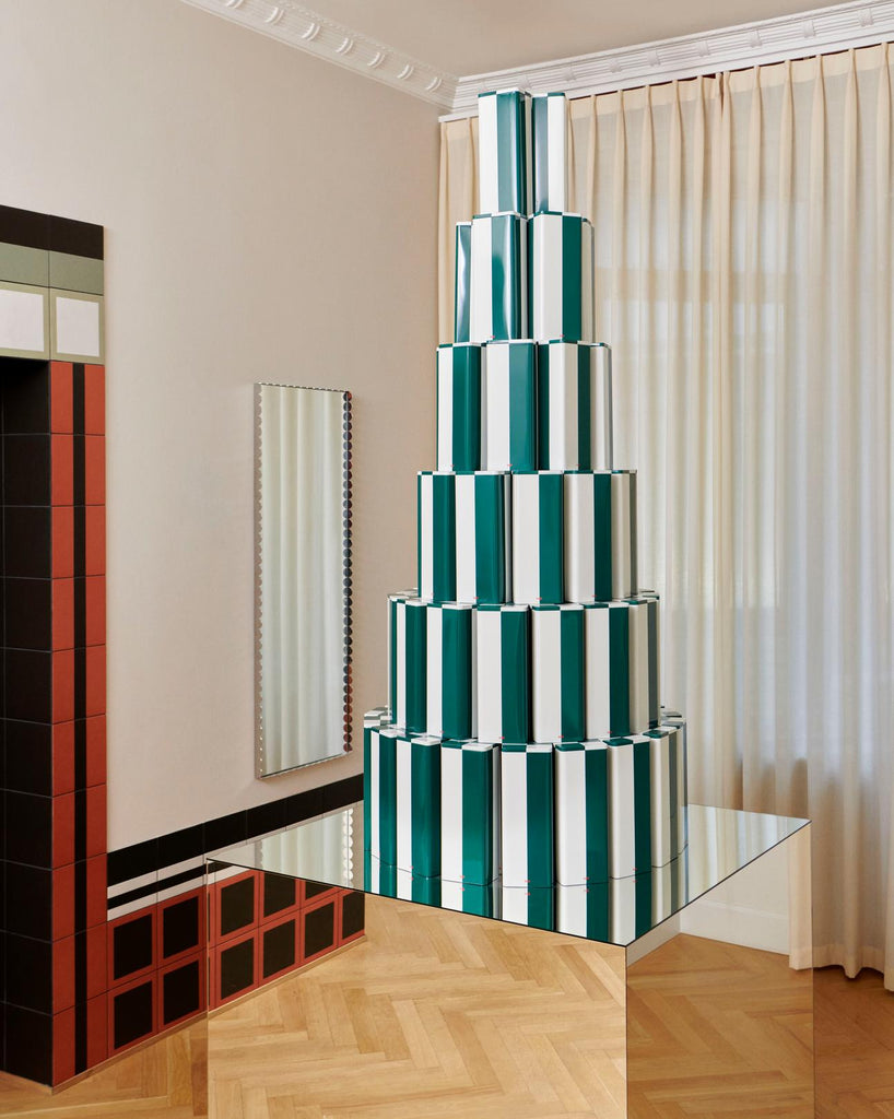 HAY Vorratsdose "Tin Container Slim" Blue/White