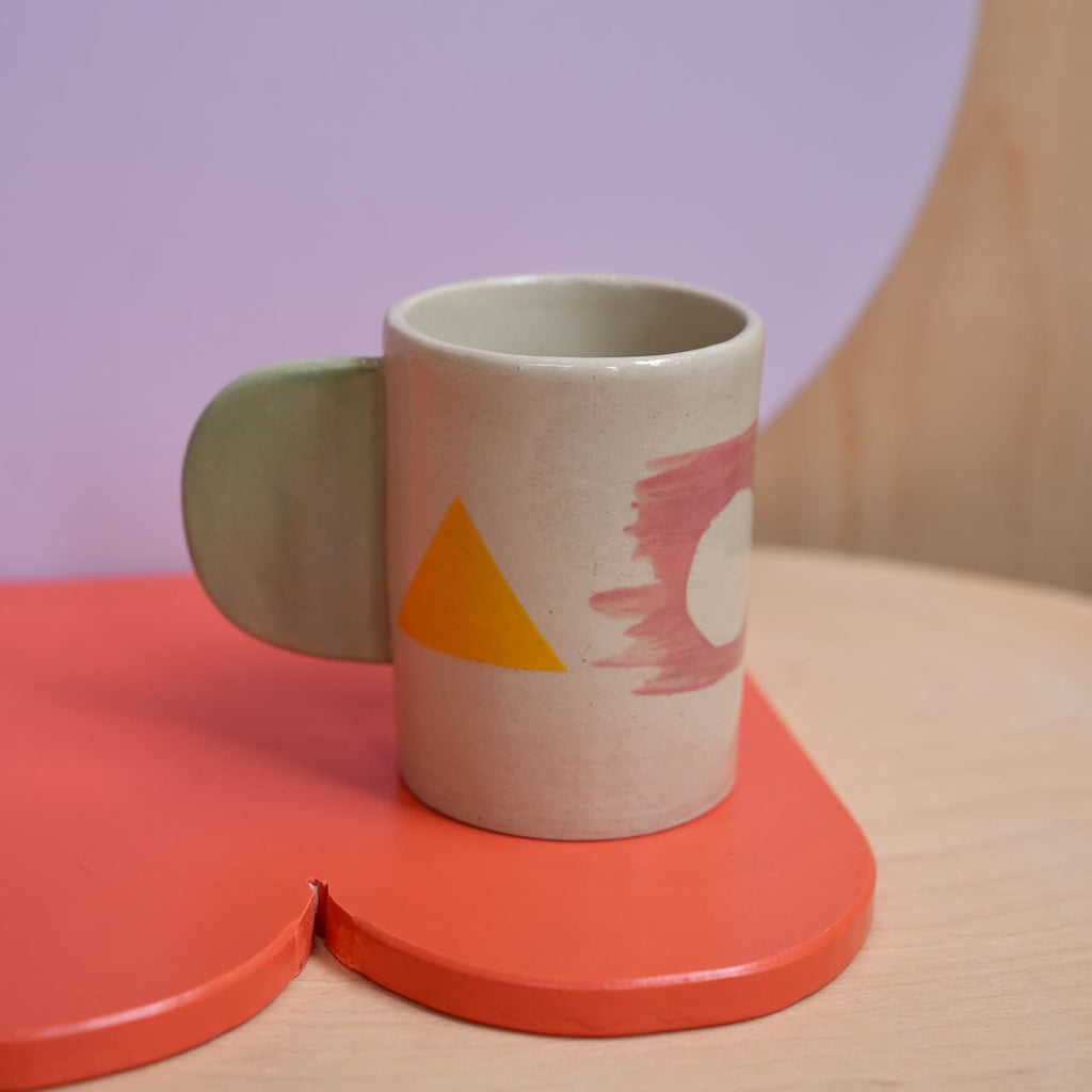 Keramik Unikat-Kunst Becher "Happy Face" - #04