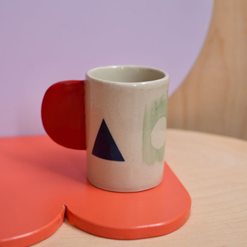 Keramik Unikat-Kunst Becher "Happy Face" - #06