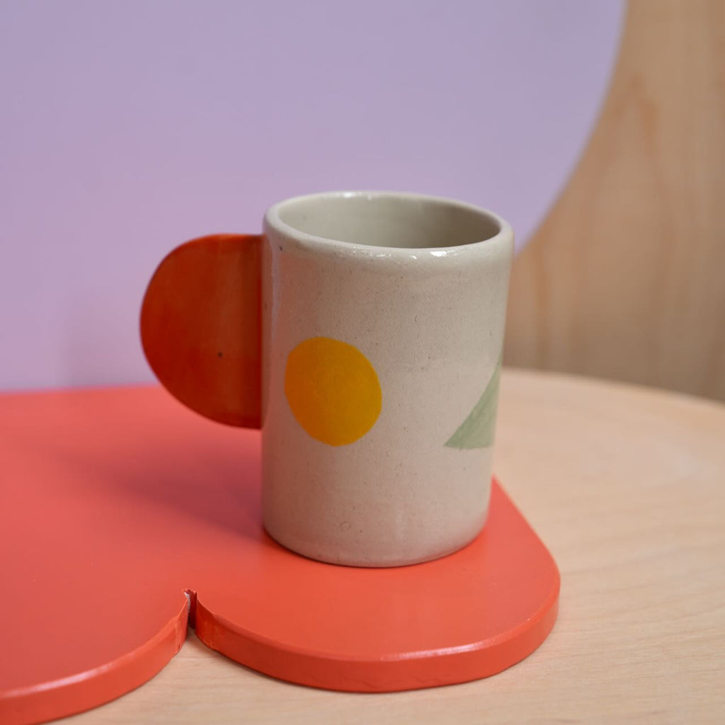 Keramik Unikat-Kunst Becher "Happy Face" - #08